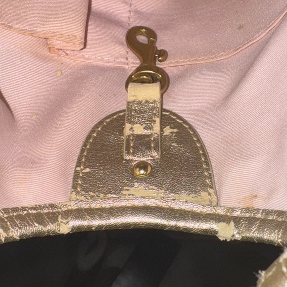 Coach Beige and Gold Signature Tote - Picture 5 of 12